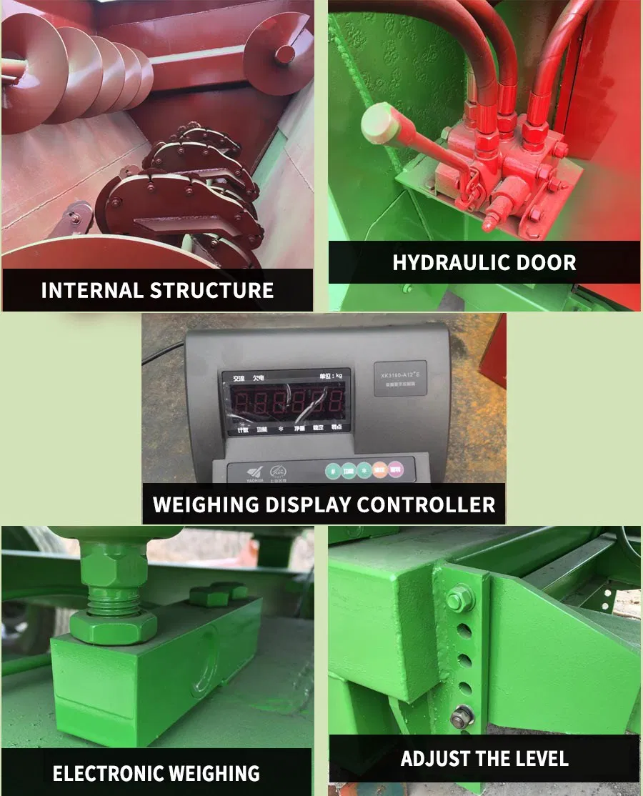 10cbm Leabon Animal Cattle Feed Tmr Mixer for Stalks Grass Chopper