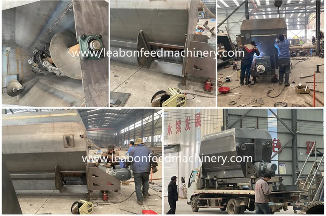 10cbm Leabon Animal Cattle Feed Tmr Mixer for Stalks Grass Chopper