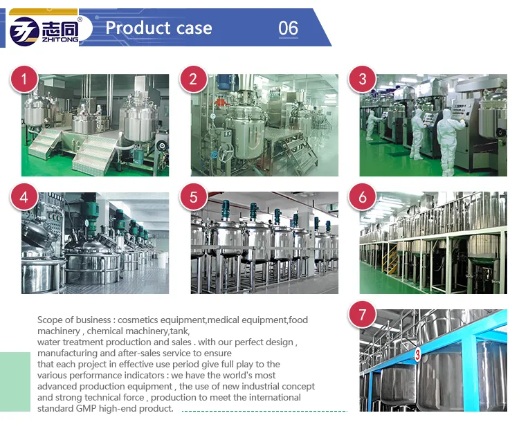 1500L-PLC Hydraulic Homogenizer Vacuum Emulsifying Steam Heating Machine