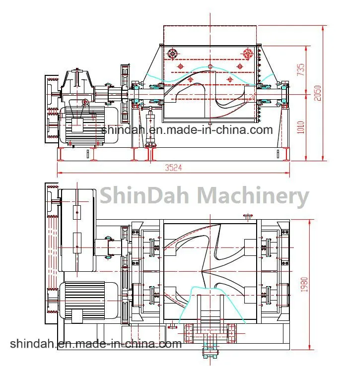 2L-6000L Stainless Steel Sigma Kneader for High Viscosity Products