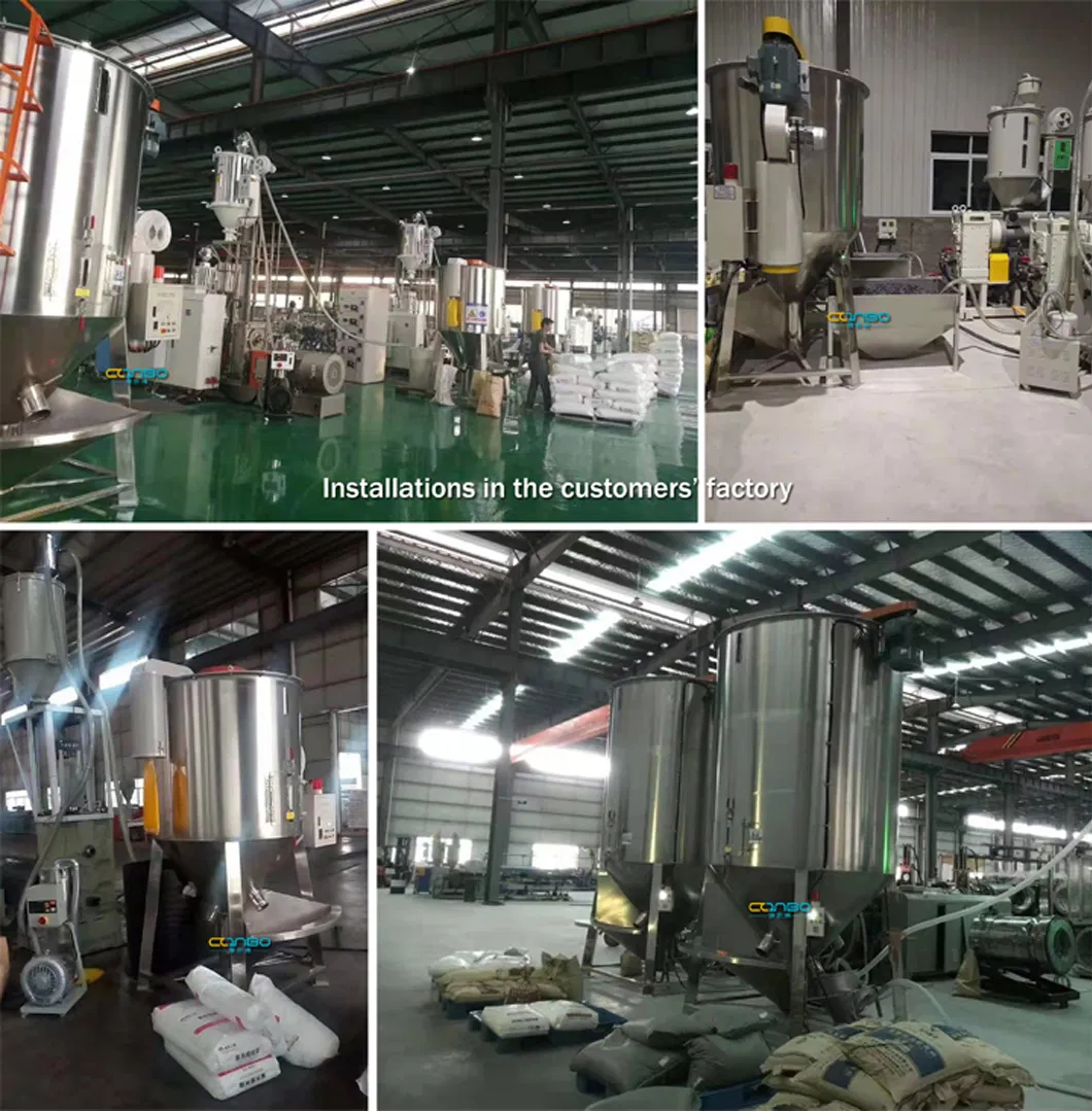 500kg 1000kg 2000kg Color Pellets Drying Mixer for Plastic LDPE HDPE Rotomolding