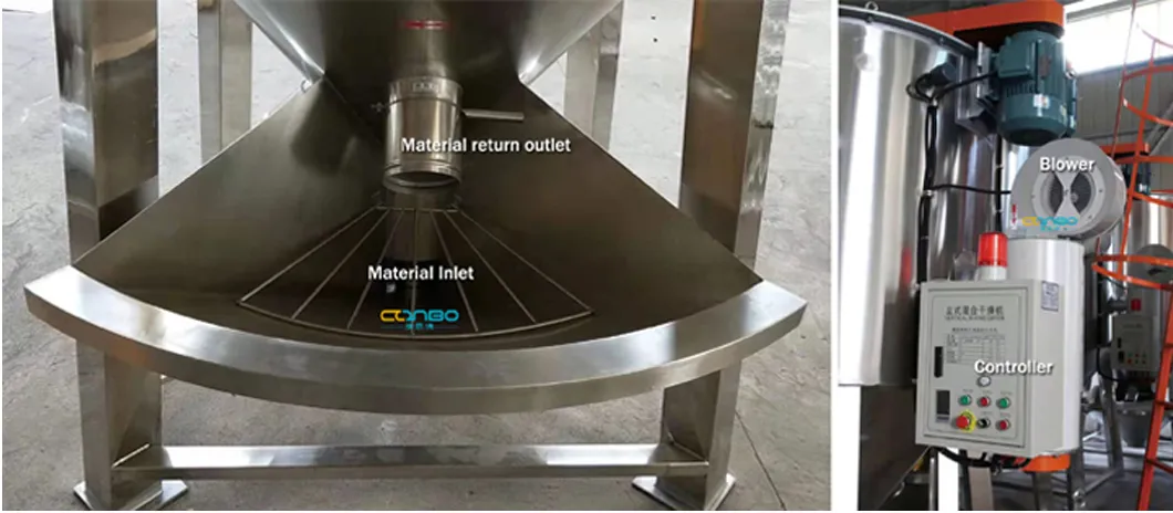 500kg 1000kg 2000kg Color Pellets Drying Mixer for Plastic LDPE HDPE Rotomolding