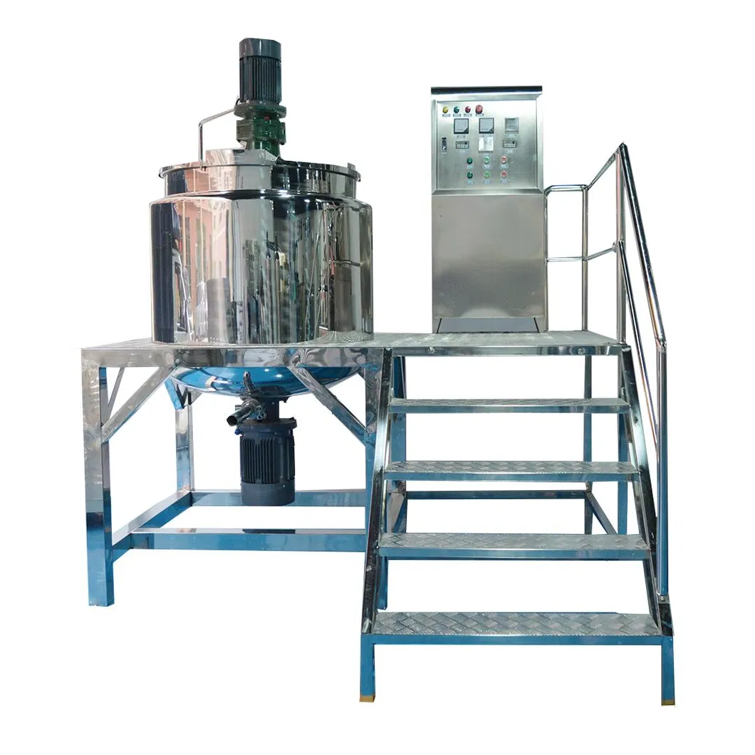 500L Double Jacket Skin Care Cosmetic Homogenizer Emulsifying Mixer Agitator