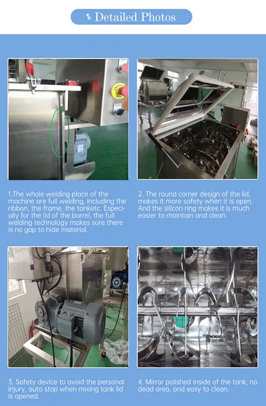 Automatic Coffee Ribbon Powder Blender Mixer Machine