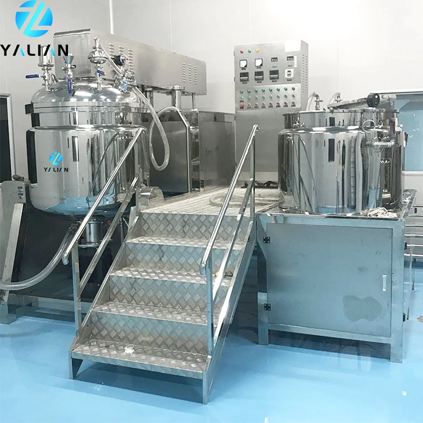 Batch Vacuum Homogenizer Chemical Mixing Equipment Cosmetic Lotion Emulsifying Blender