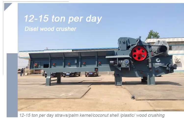 Best Widely Used Diesel Engine 7.5HP Woods and Branches Chipping Machine