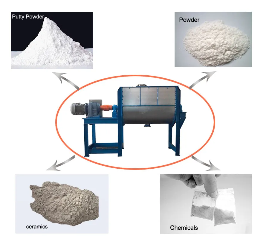 Condiment/Feed/Industrial Starch Horizontal Ribbon Mixer Powder Mixer