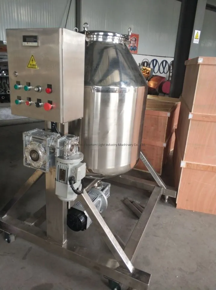 Customized 350L Stainless Steel Rotating Drum Powder Mixer Machine