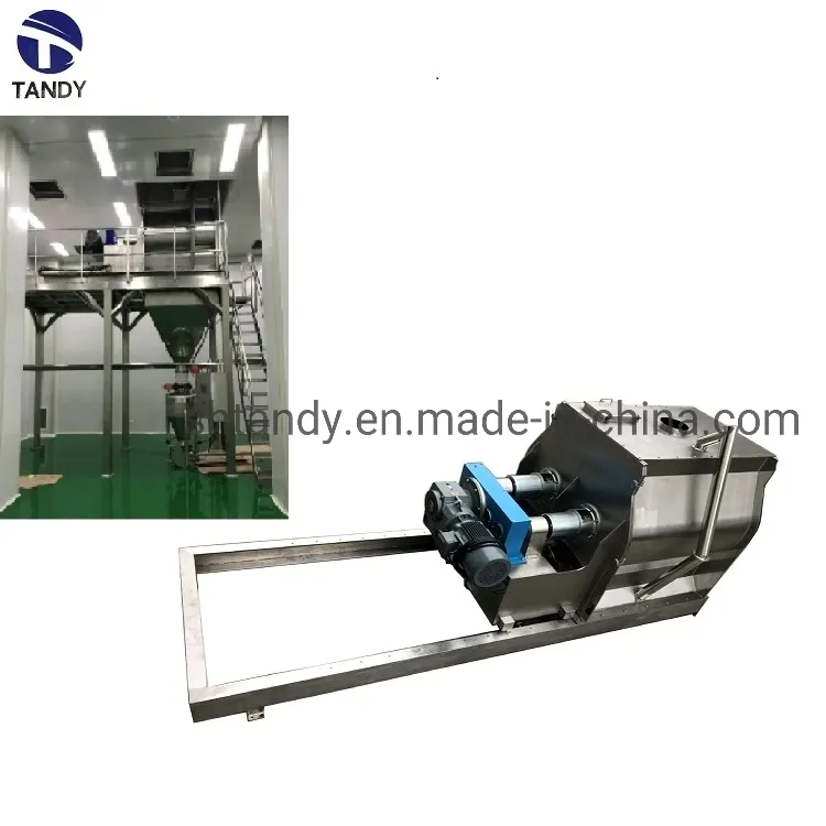Easy Cleaning Food/Pharmacy/Milk Stainless Steel Double Shaft Paddle Mixer