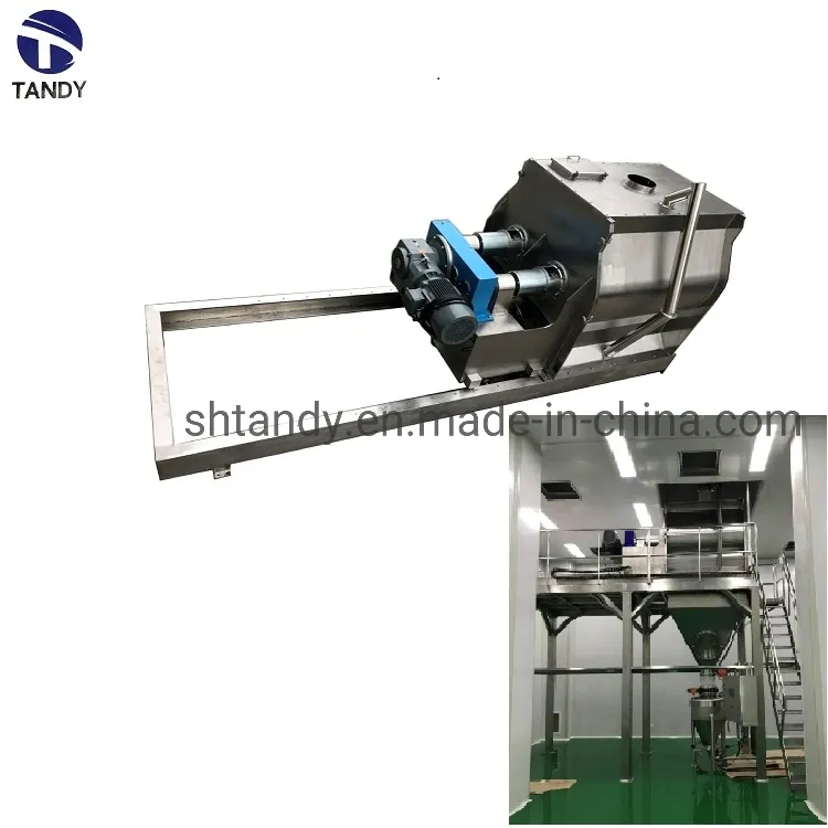 Easy Cleaning Food/Pharmacy/Milk Stainless Steel Double Shaft Paddle Mixer