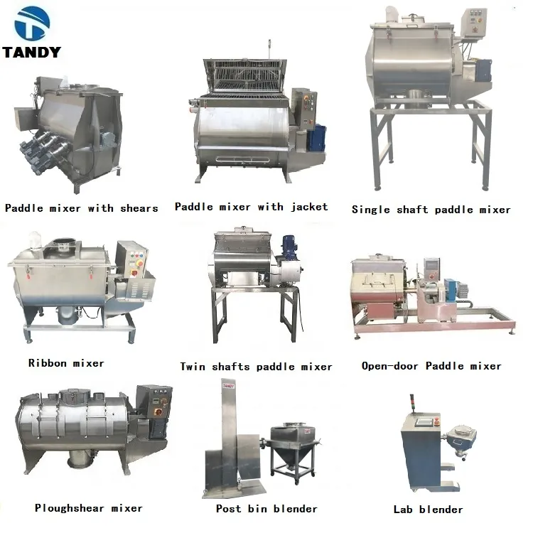 Easy Cleaning Food/Pharmacy/Milk Stainless Steel Double Shaft Paddle Mixer