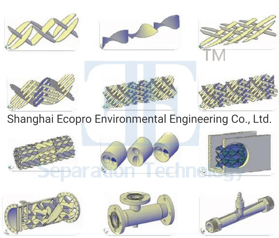 Ecopro PVC Inline Static Mixer Mixing Tube for Waster Water Treatment