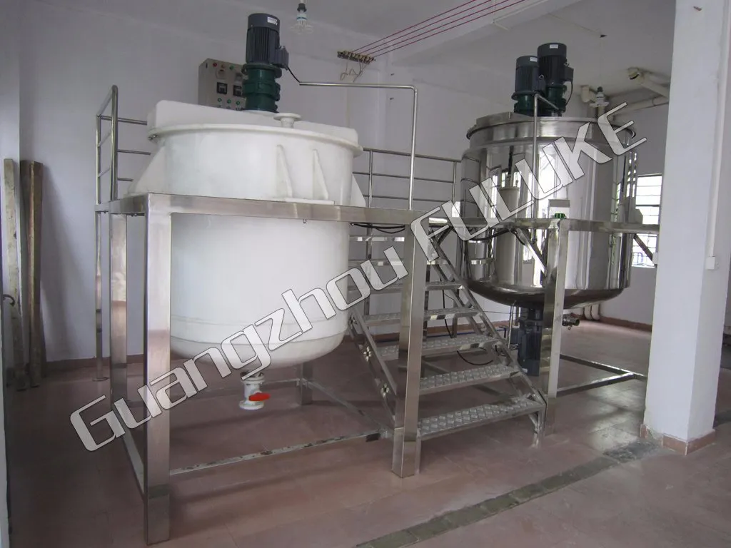 Shampoo Mixing Equipment Chemical Blending Tank Cosmetic Mixing Equipment