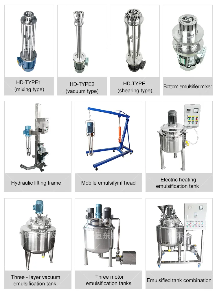 Food Grade Stainless Steel Tank Bottom Batch High Shear Mixer