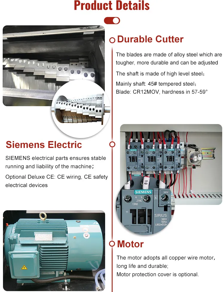 High-Efficiency Plastic Shredder Machine/Single Shaft Shredder for Plastic Lumps