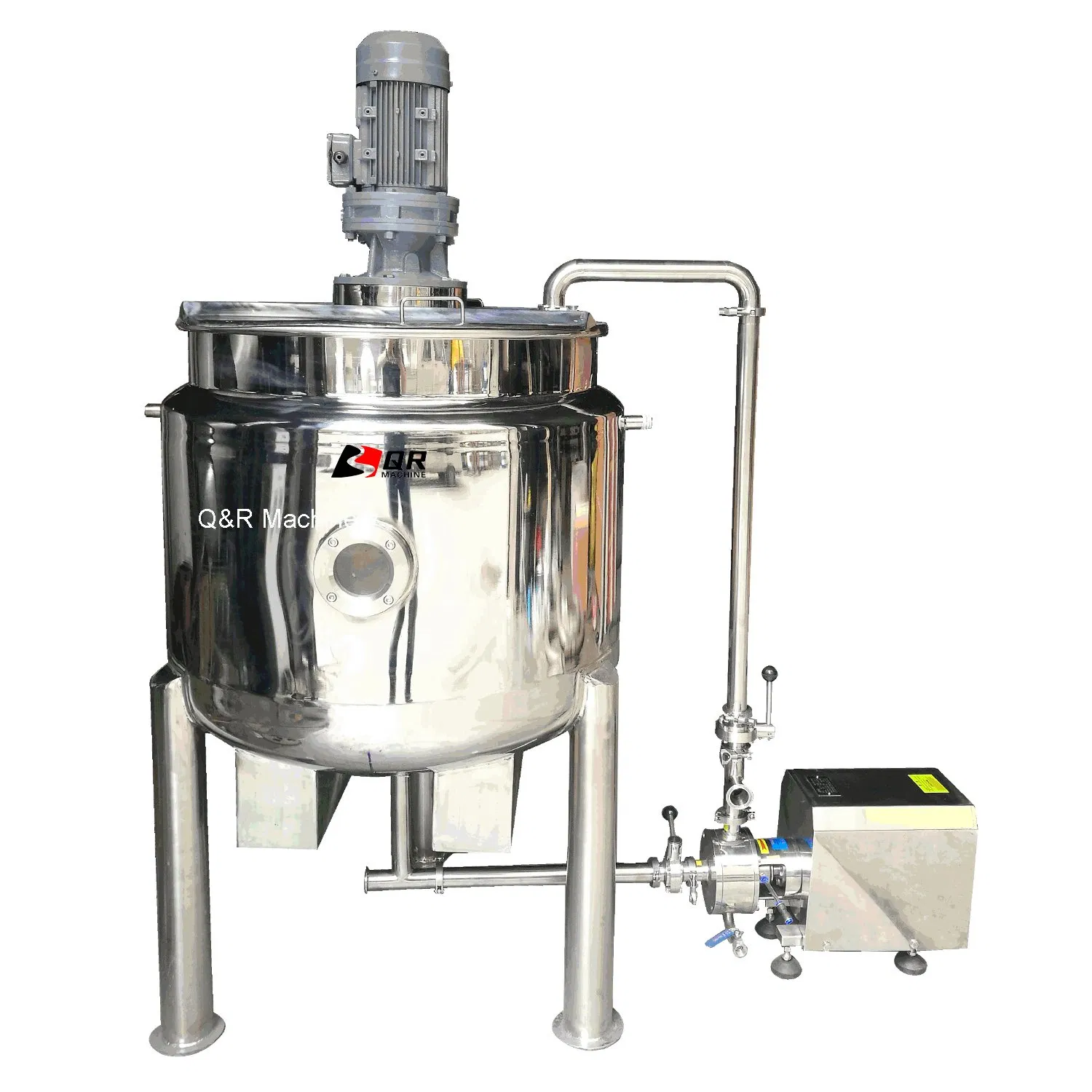 High Quality Stainless Steel Sealed Mobile Double Jacketed Heating or Cooling Magnetic Mixing Vessel Tank