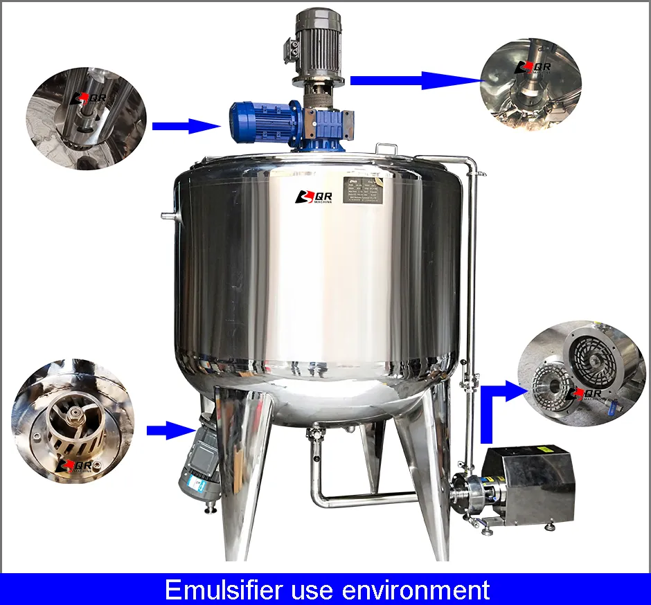 High Speed Batch Finely Processed Pharmacy Cream High Shear Rotor Stator Emulsifying Machine