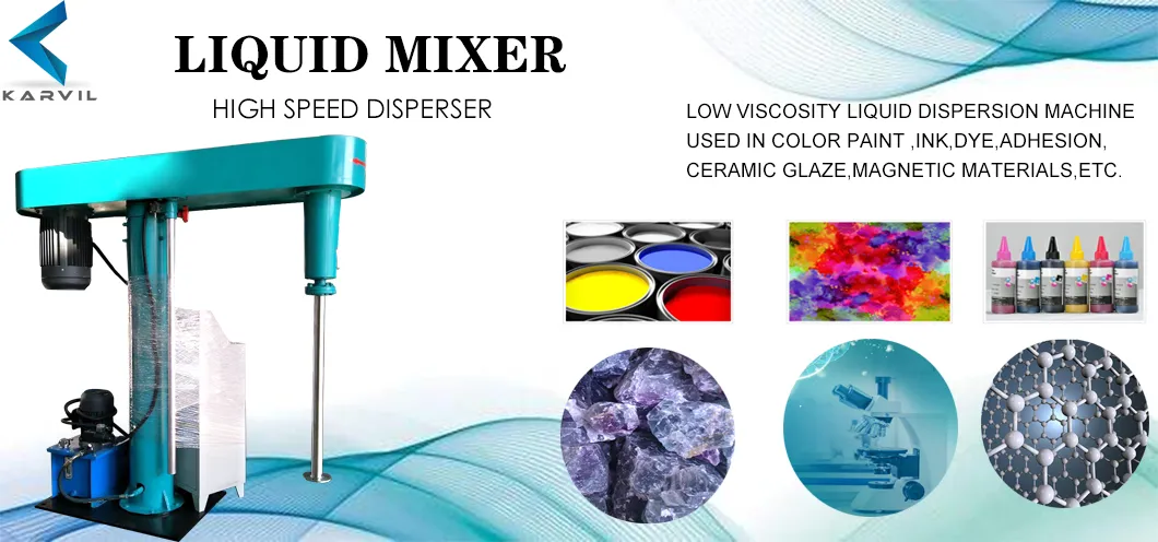 High Speed Disperser Hydraulic Lifting Pigment Mixing Machine