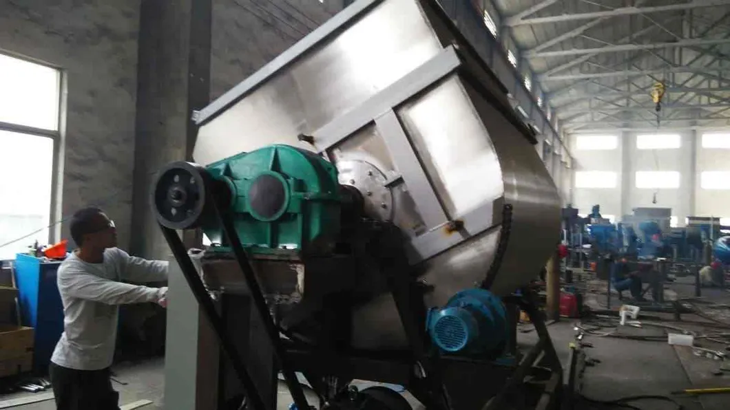 Horizontal Double Ribbon Mixer for Making Quartz Sand Paints Texture Paints Stone Effect Sand in Water Paints