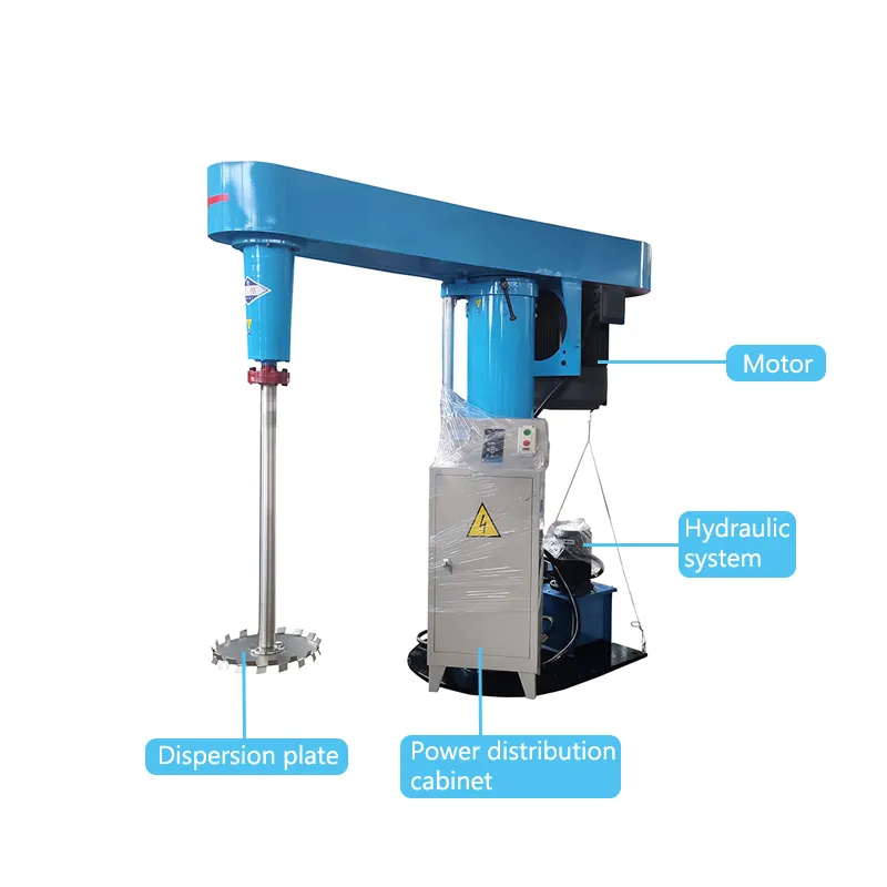 Hydraulic Lift Pesticide Production Variable Speed Dispersion Dissolver Mixer