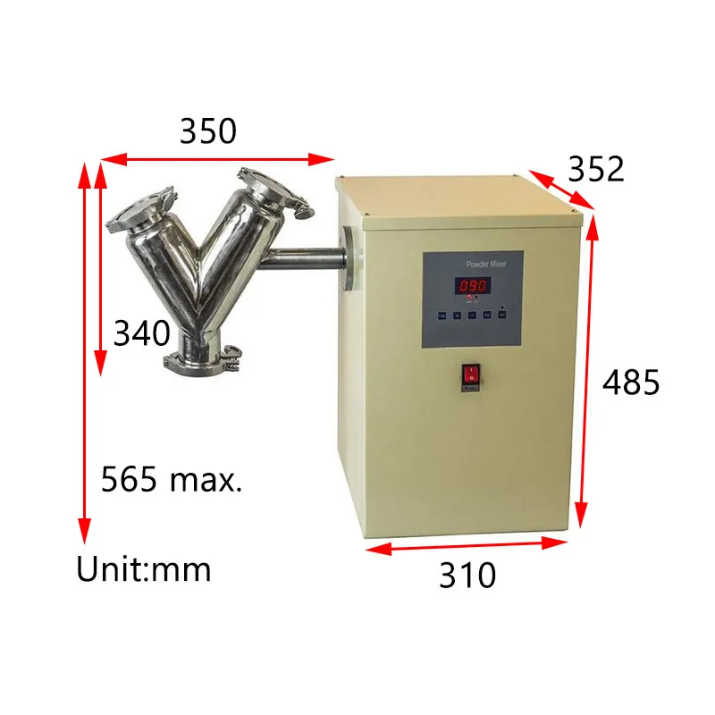 Lab Scale Rolling Mill with V-Shaped Mixing Tank for Separating and Combining Powder Granules