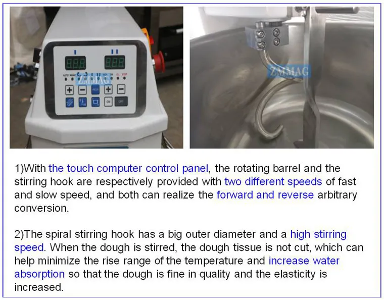 Quick Kneader Fork Dough Mixer Hot Making Machine Bakery Equipment (ZMH-100)