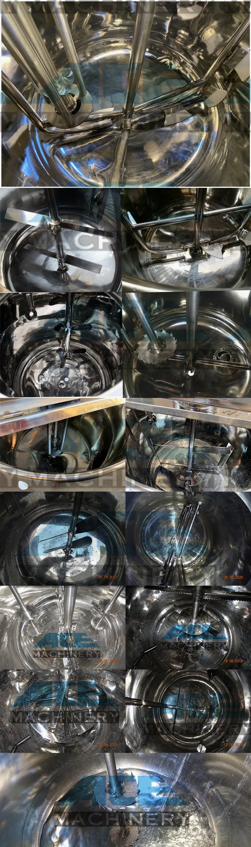 Stainless Steel Costmetics Cream Homogenis High Shear Emulsifier Mixer