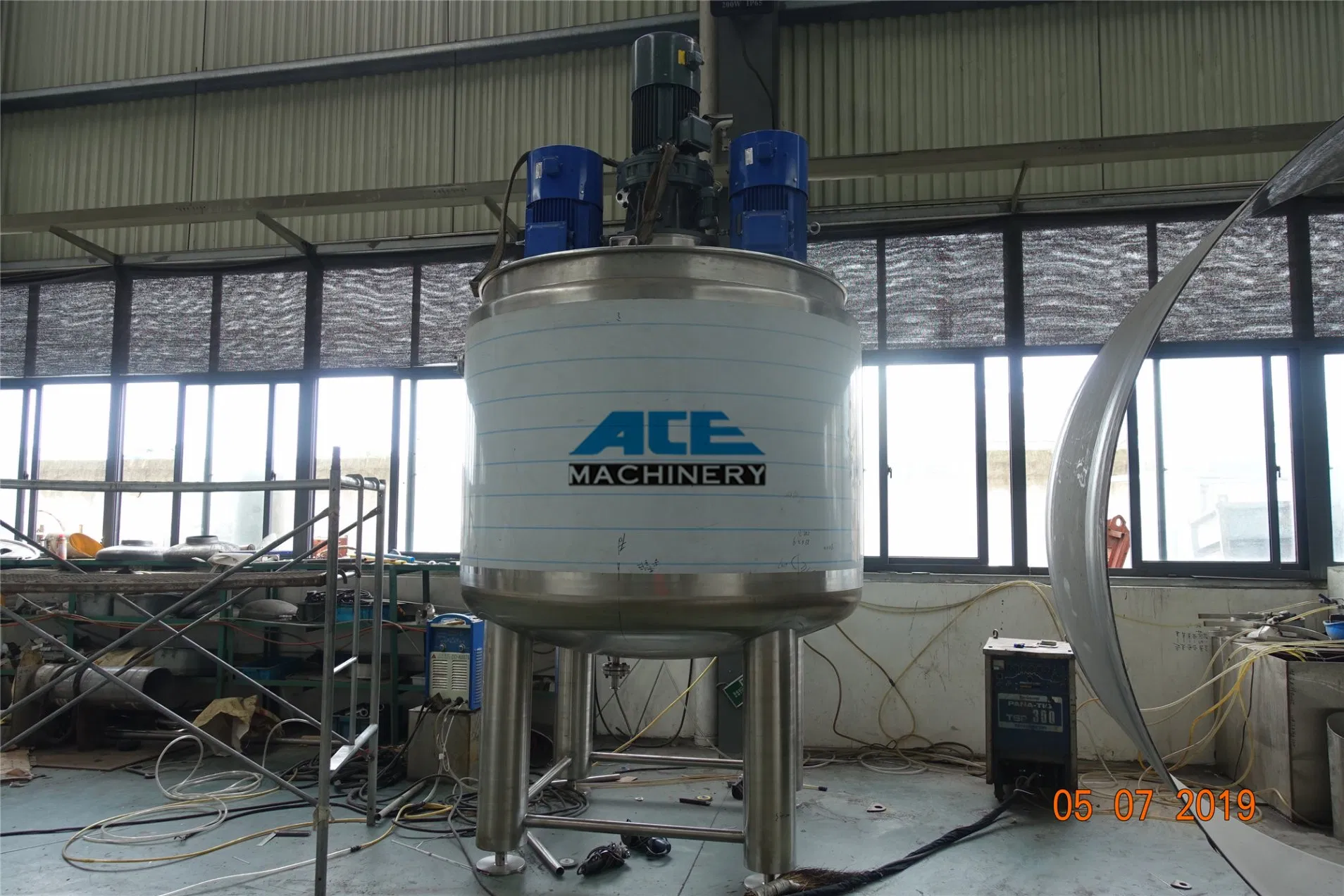 Stainless Steel Emulsifier Tank/ Single Layer Emulsifying Tank Machine/ Batch Mixer Tank