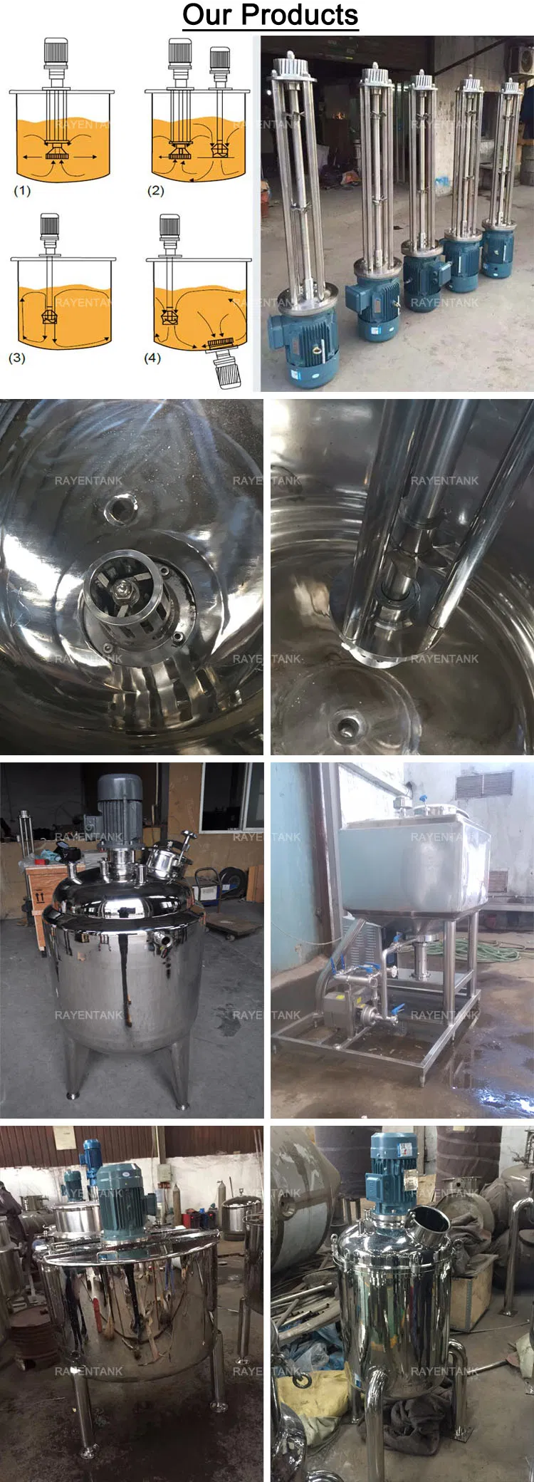 Stainless Steel Emulsify Tank Inline High Shear Mixer Homogenizer Mixing Tank for Hand Sanitizer Gel Alcohol