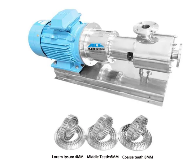 Tahini Stainless Steel Long Life High Shear Wet Granulation Milk Homogenizer Pump