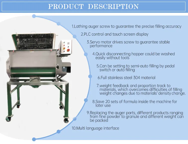 The Horizontal Ribbon Mixing Double Spiral Ribbon Blender for Food Industry